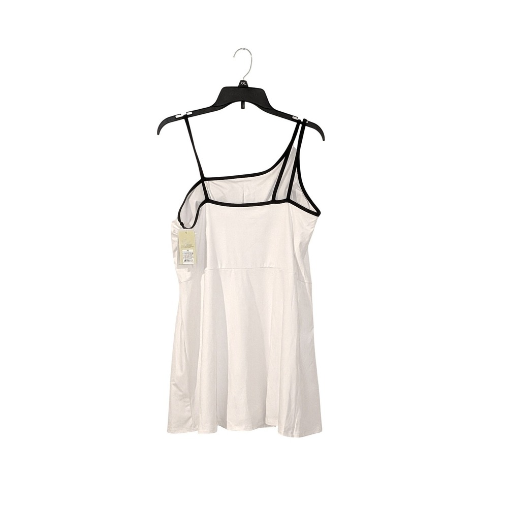 All in Motion White Active Dress Asymmetrical Neckline Built-in‎ Shorts XL - Picture 6 of 11